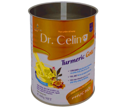 Printed Tin Packaging for Turmeric Starch Dr. Celin